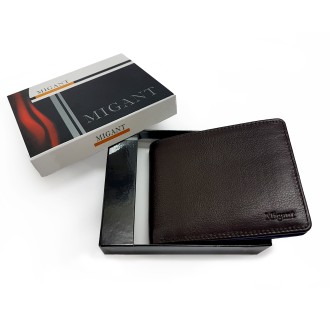 Migant Ontwerp Multicolor leren portemonnee 19139 Bruin (Brown)