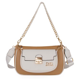 Women's Crossbody Bag Double Beige 25117-1301-BE Women's Crossbody Bag Double Beige 25117-1301-BE