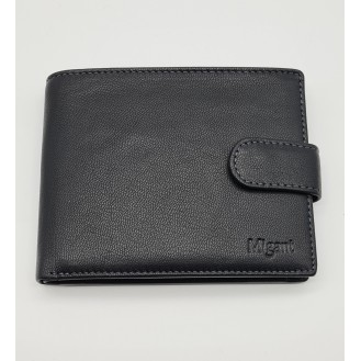Migant Design Heren leren portemonnee met RFID-bescherming 6448 Zwart (Men leather wallet with RFID protection 6448 Black)