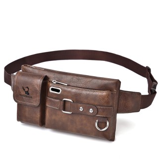 Mannen heuptas 8110 Donkerbruin (Men's waist bag 8110 Dark brown)