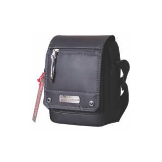 Mannen schoudertas LEASTAT zwart 9690 (Men's crossbody bag LEASTAT black 9690)