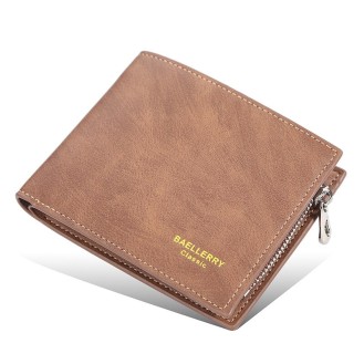Heren portemonnee met rits BEALLERRY D9168 Koffie (Men's zippered wallet BEALLERRY D9168 Coffee)